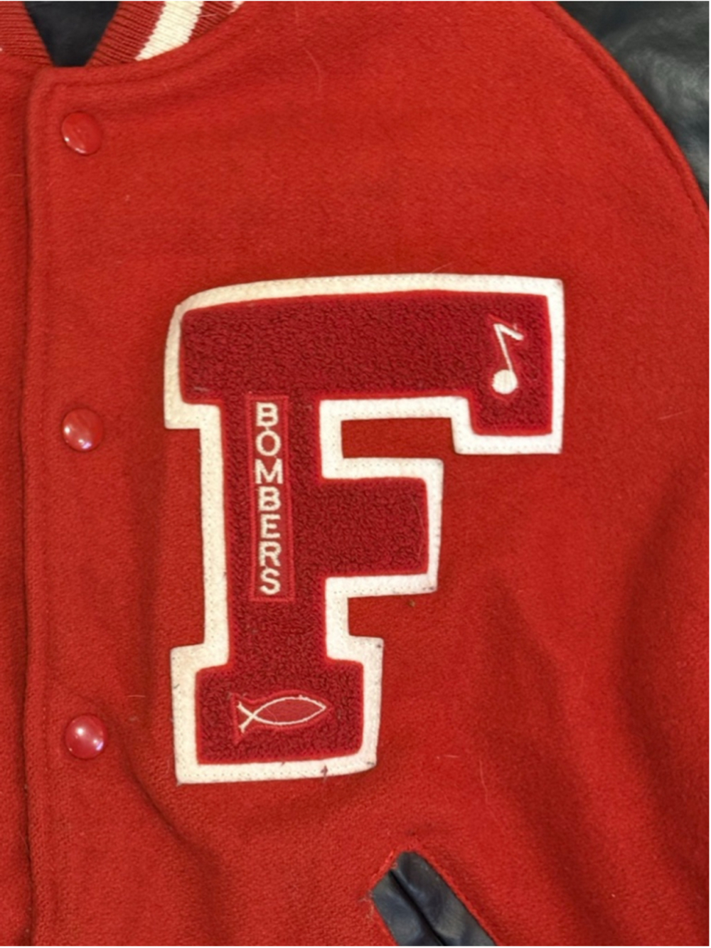 Kesslers Women’s Varsity Letterman Jacket Red/Black Leather Wool Bomber Sz L - Picture 11 of 11